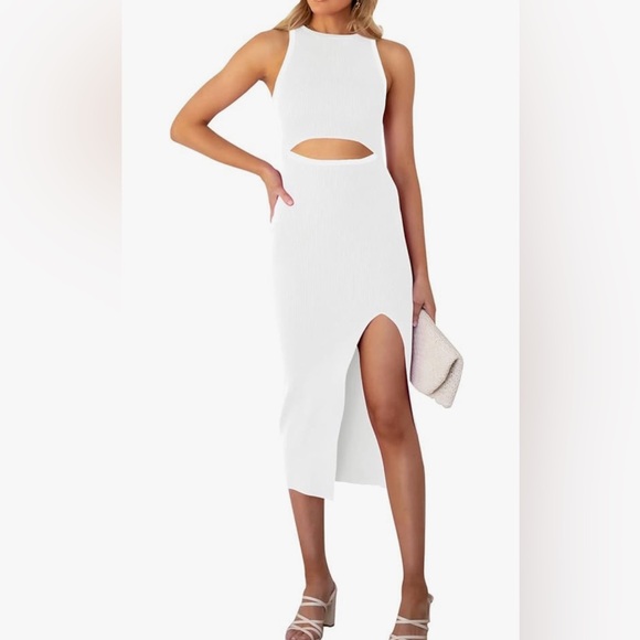 Pink Queen Cutout Midi Bodycon Dress. XS - Picture 1 of 6